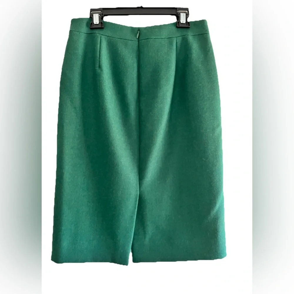 J Crew Skirt Women 0 Green Wool NO. 2 Pencil Ladies Lined Classic Fall Autumn - Picture 3 of 8